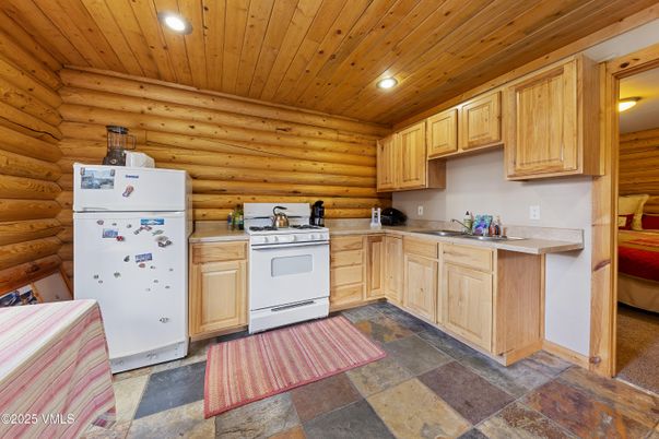 Interior, Kitchen, Recessed Lighting, Wooden Ceilings, Wooden Walls