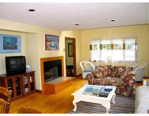 Interior, Wood Texture Flooring, Recessed Lighting, Living room, Fireplace