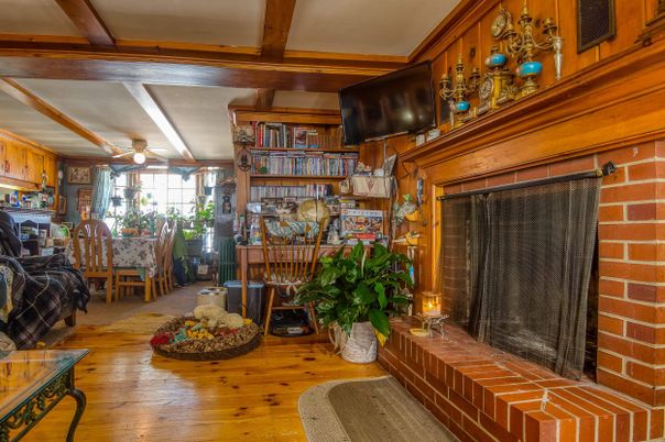 Dining room, Interior, Wooden Beams, Wood Texture Flooring