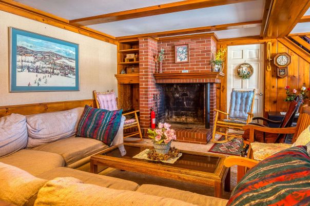 Fireplace, Interior, Living room, Stone Walls, Wooden Beams