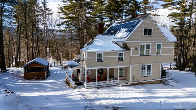 Exterior, Facade, Solar Panels, Queen Anne Victorian