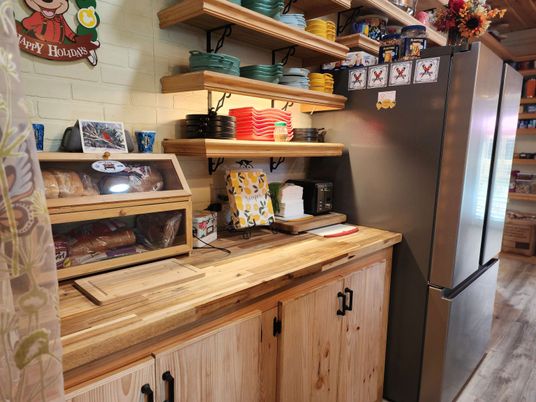 Interior, Kitchen, Wood Texture Flooring