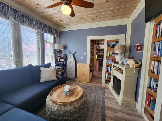Fireplace, Interior, Living room, Wooden Ceilings, Wood Texture Flooring