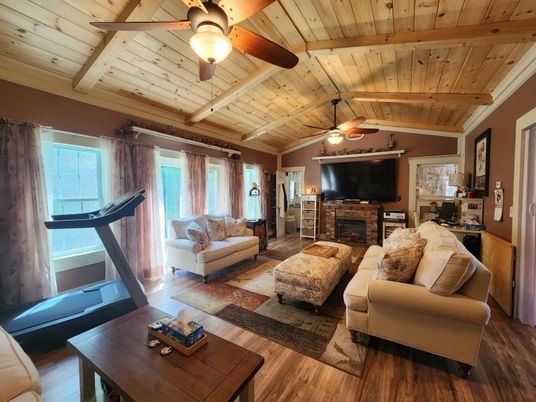 Fireplace, Interior, Living room, Wooden Beams, Wooden Ceilings, Wood Texture Flooring