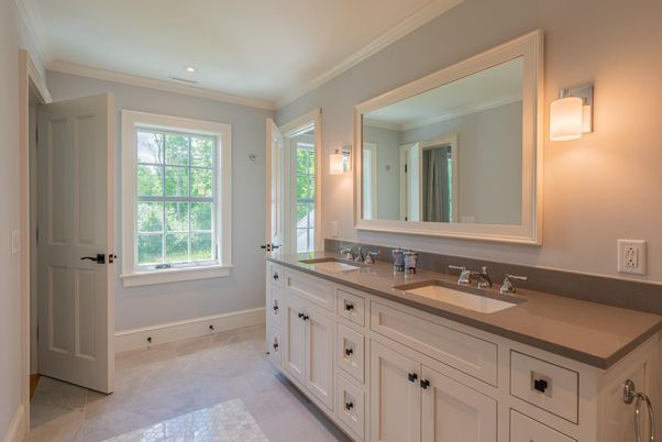 Bathroom, Dual Sink Vanities, Interior, Recessed Lighting