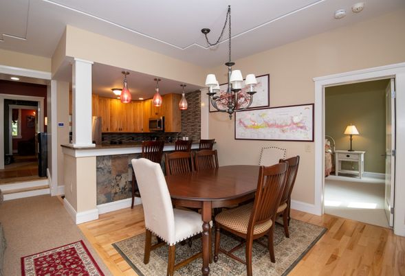 Chandelier, Dining room, Interior, Kitchen, Pendant Lights, Wood Texture Flooring