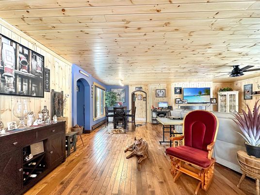 Dining room, Interior, Living room, Wooden Ceilings, Wood Texture Flooring