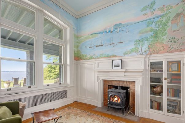 Fireplace, Interior, Wood Texture Flooring