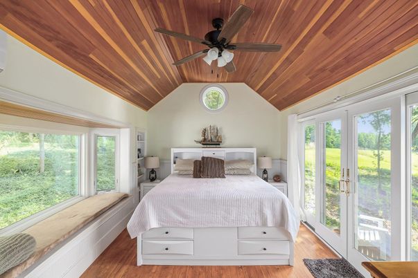 Bedroom, Interior, Wooden Ceilings, Wood Texture Flooring