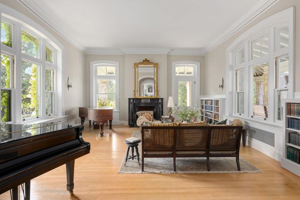 Fireplace, Interior, Piano, Wood Texture Flooring