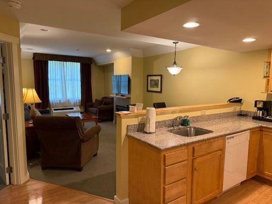 Interior, Kitchen, Living room, Pendant Lights, Recessed Lighting, Wood Texture Flooring