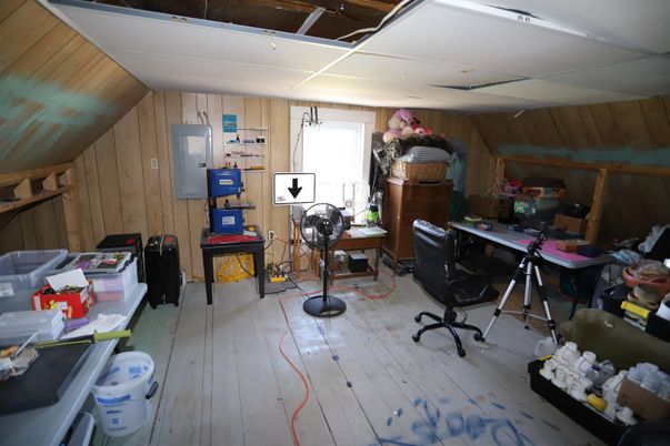 Home Office, Interior, Wood Texture Flooring, Wooden Walls