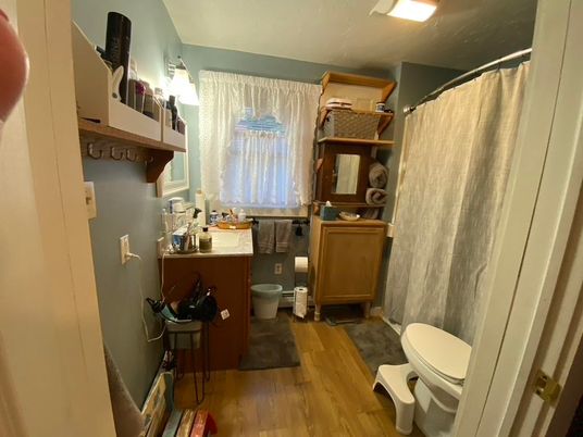 Bathroom, Interior, Wood Texture Flooring