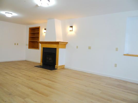 Empty room, Fireplace, Interior, Wood Texture Flooring