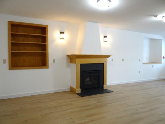 Empty room, Fireplace, Interior, Wood Texture Flooring