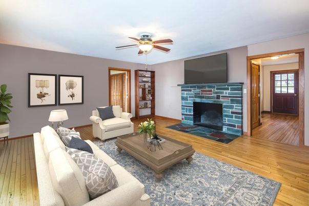 Fireplace, Interior, Living room, Wood Texture Flooring