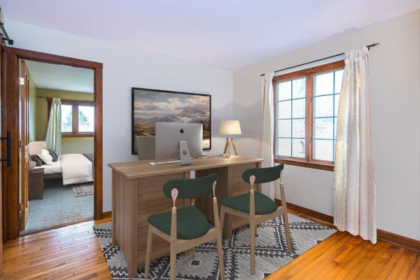Bedroom, Home Office, Interior, Wood Texture Flooring