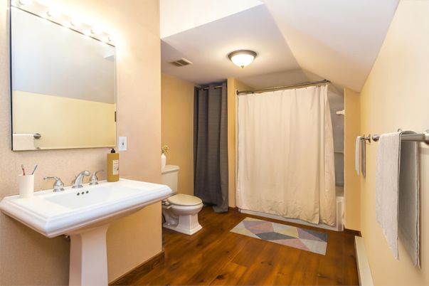 Bathroom, Interior, Wood Texture Flooring