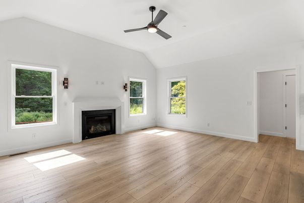 Empty room, Fireplace, Interior, Wood Texture Flooring