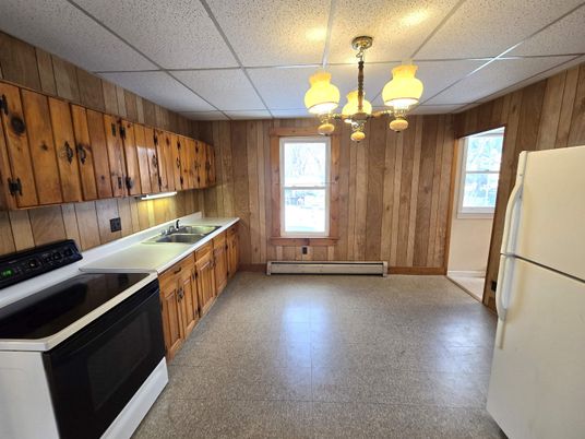 Chandelier, Interior, Kitchen, Wooden Walls