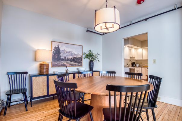 Dining room, Interior, Wood Texture Flooring