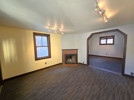 Empty room, Fireplace, Interior