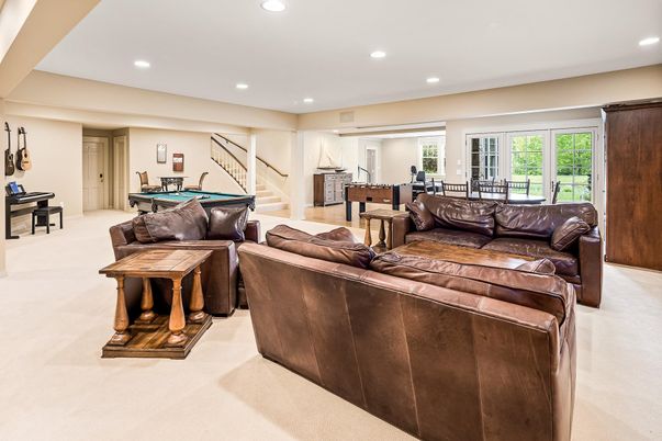Billiard Table, Game Room, Interior, Living room, Recessed Lighting