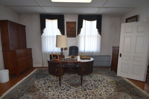 Fireplace, Home Office, Interior, Wood Texture Flooring