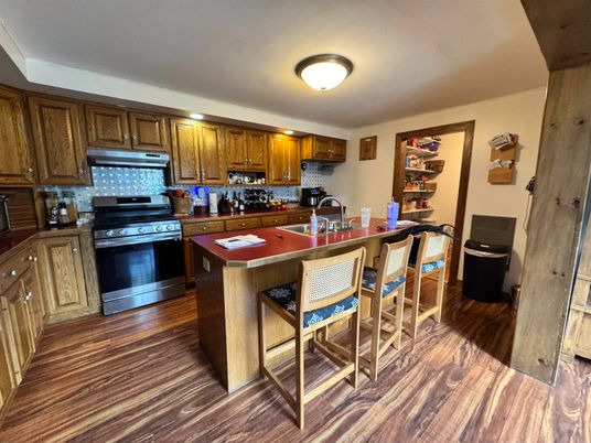 Interior, Kitchen, Wood Texture Flooring