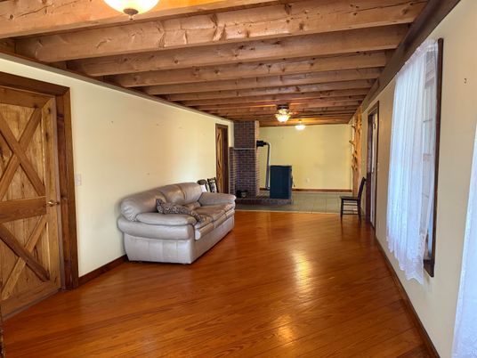 Fireplace, Interior, Living room, Stone Walls, Wooden Beams, Wooden Ceilings, Wood Texture Flooring