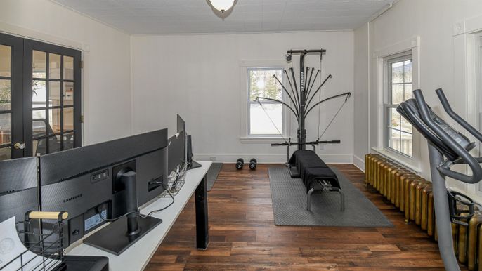 Home Office, Interior, Wood Texture Flooring