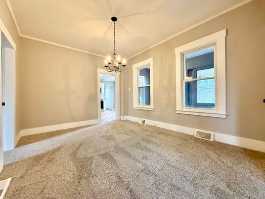 Chandelier, Empty room, Interior