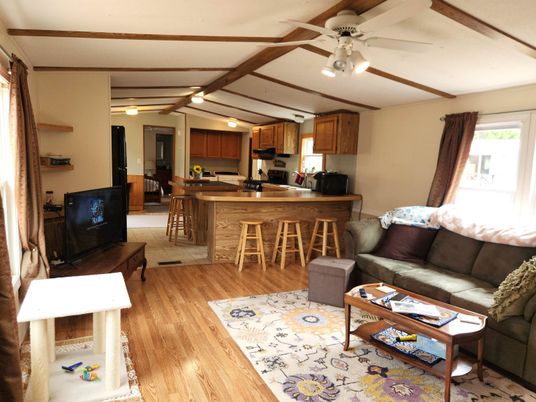 Interior, Kitchen, Living room, Wood Texture Flooring