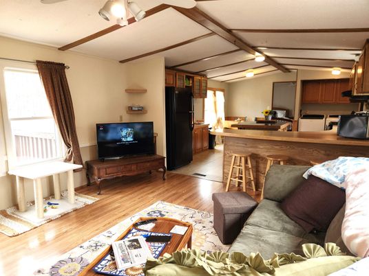 Interior, Kitchen, Living room, Wooden Beams, Wood Texture Flooring