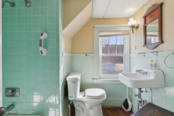 Bathroom, Interior, Wood Texture Flooring