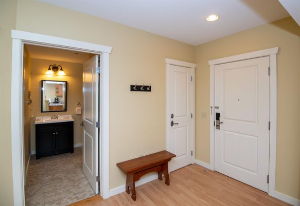 Bathroom, Interior, Recessed Lighting, Wood Texture Flooring