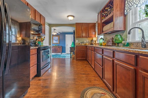 Interior, Kitchen, Wood Texture Flooring