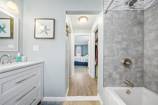 Bathroom, Interior, Wood Texture Flooring