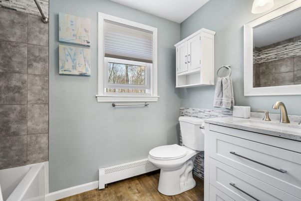 Bathroom, Interior, Wood Texture Flooring