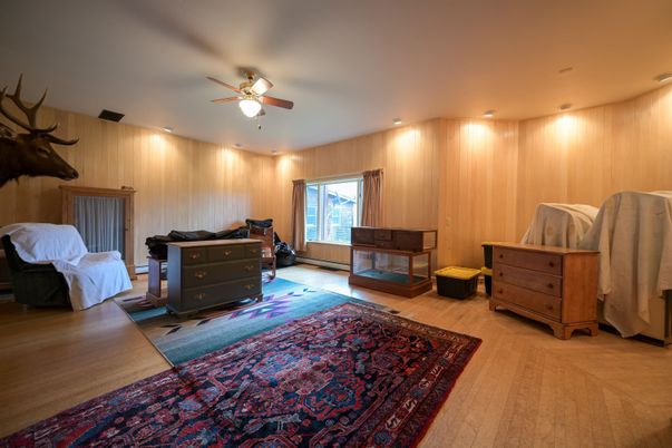 Interior, Recessed Lighting, Wood Texture Flooring, Wooden Walls