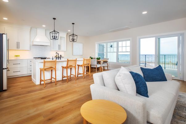 Dining room, Interior, Kitchen, Living room, Pendant Lights, Recessed Lighting, Wood Texture Flooring