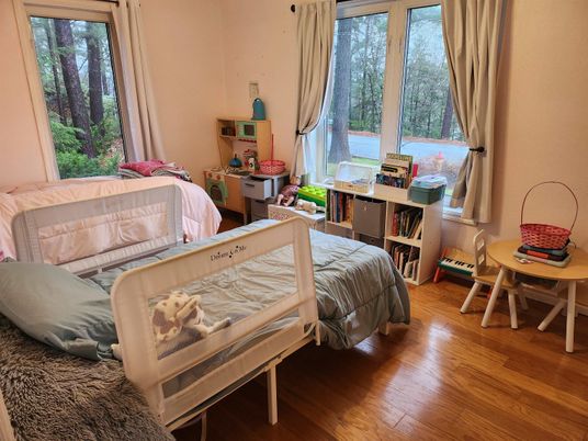 Bedroom, Interior, Wood Texture Flooring