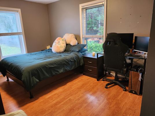 Bedroom, Home Office, Interior, Wood Texture Flooring