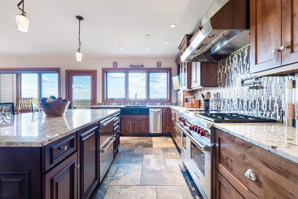 Interior, Kitchen, Pendant Lights, Recessed Lighting, Stainless Steel Appliances