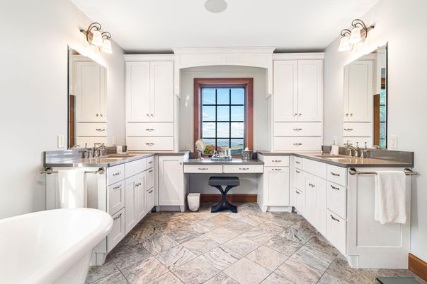 Bathroom, Dual Sink Vanities, Free Standing Baths, Interior