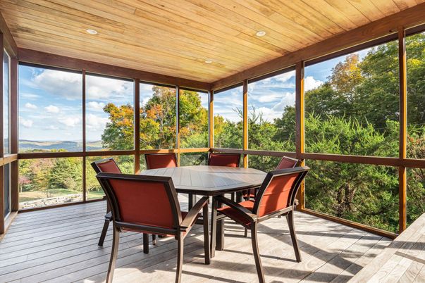 Dining room, Interior, Recessed Lighting, Sun Room, Wooden Ceilings, Wood Texture Flooring