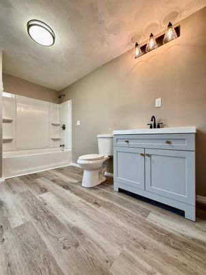 Bathroom, Interior, Wood Texture Flooring