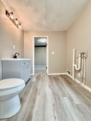 Bathroom, Interior, Wood Texture Flooring