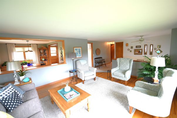 Interior, Living room, Pendant Lights, Wood Texture Flooring