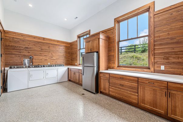 Interior, Recessed Lighting, Washer, Wooden Walls